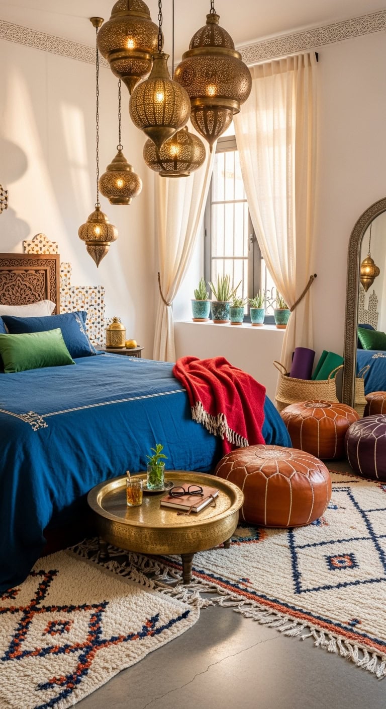 Moroccan riad bedroom