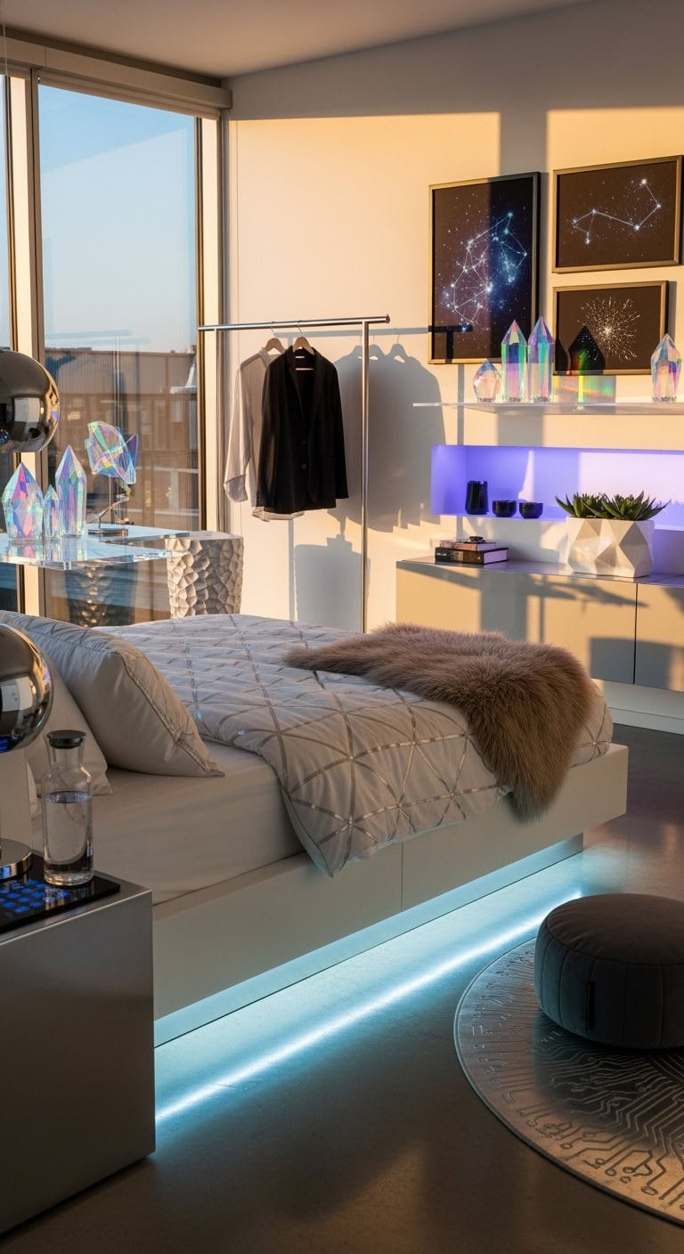 futuristic space age bedroom