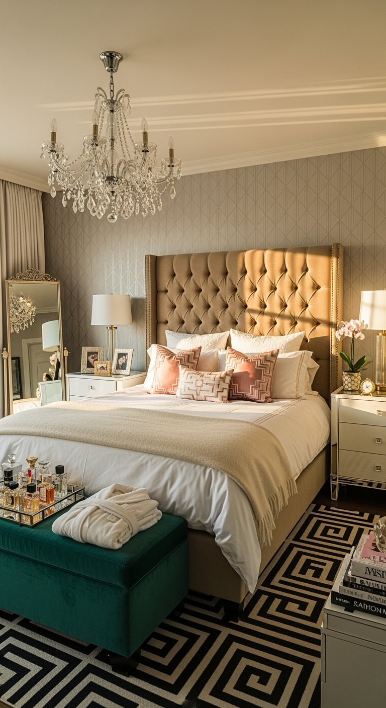 Hollywood Regency bedroom