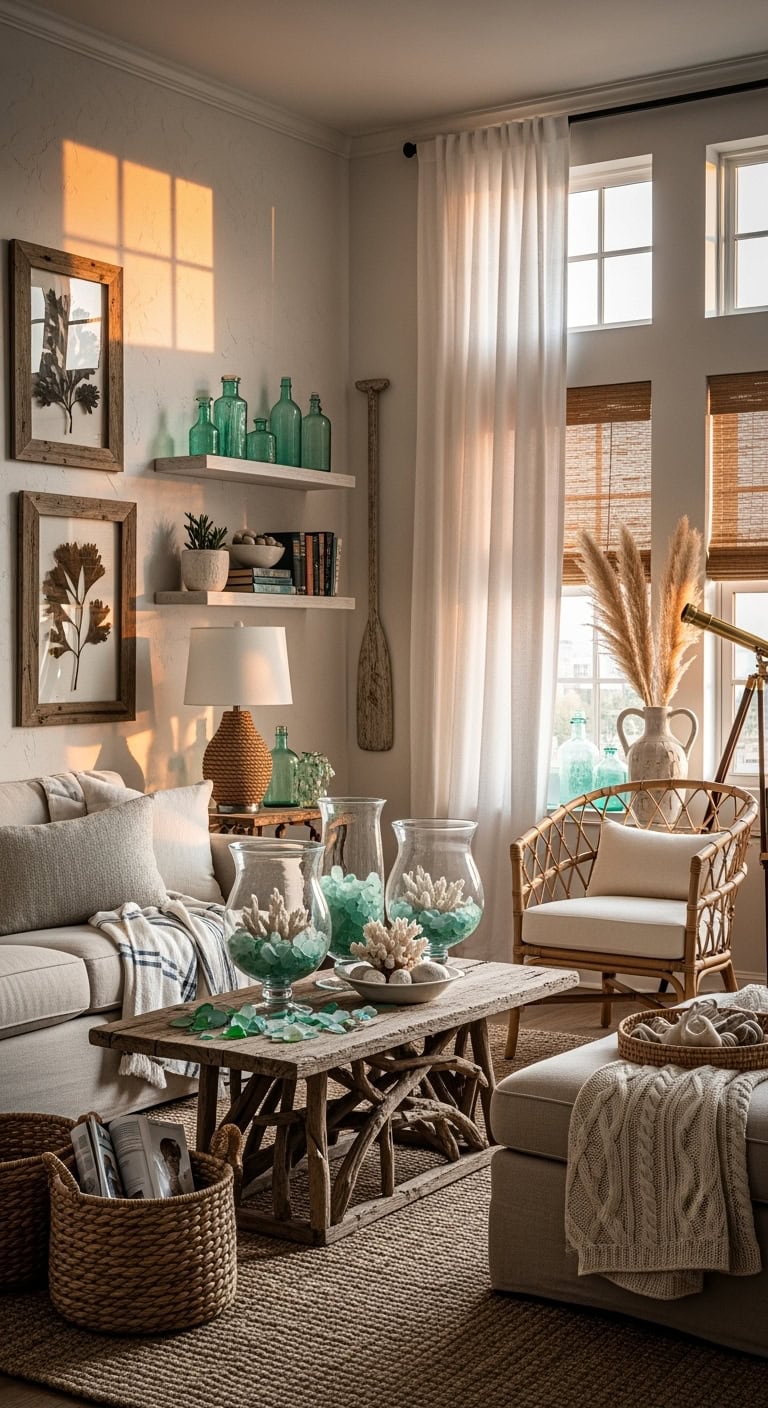 Coastal beach living room