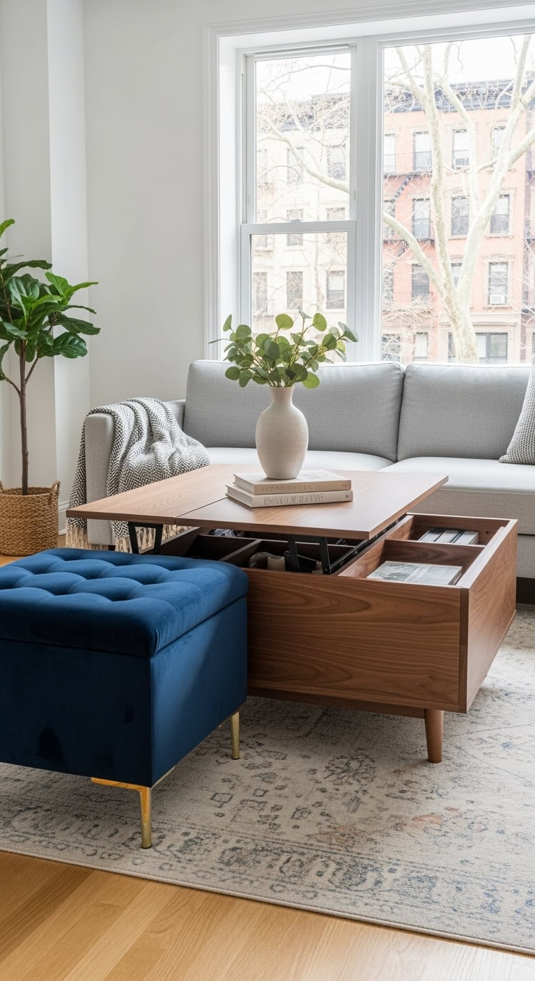 stylish furniture with hidden storage