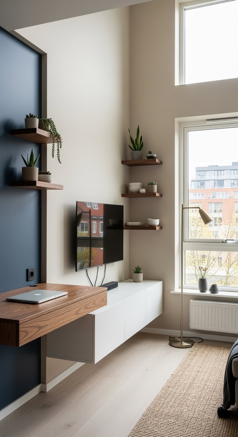 minimalist wall-mounted furniture