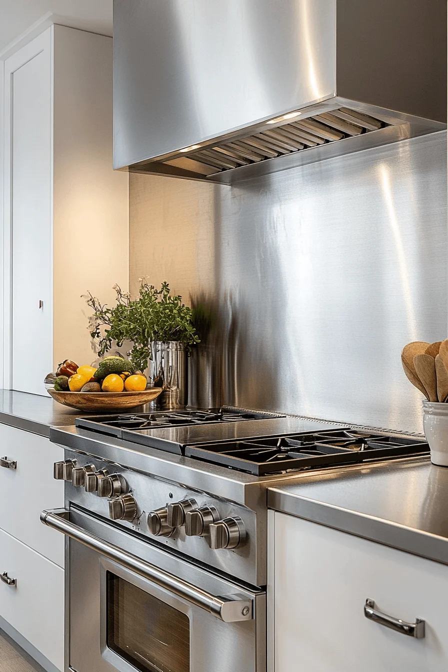 Stainless Steel Kitchen Backsplash