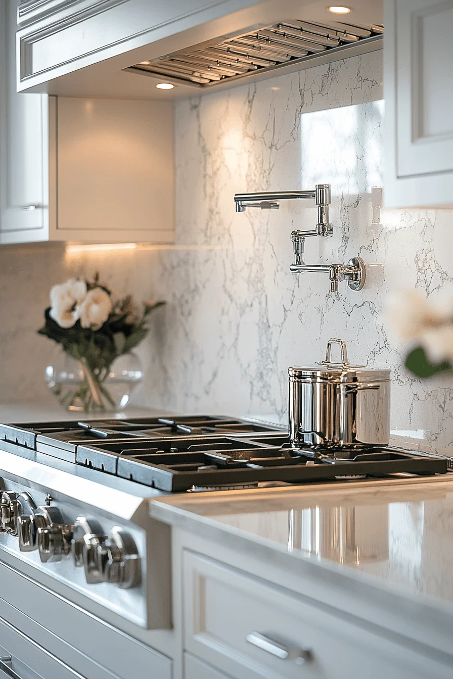 Quartz Kitchen Backsplash