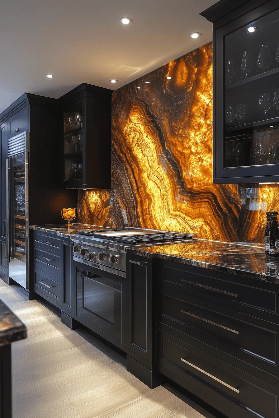 Onyx Kitchen Backsplash