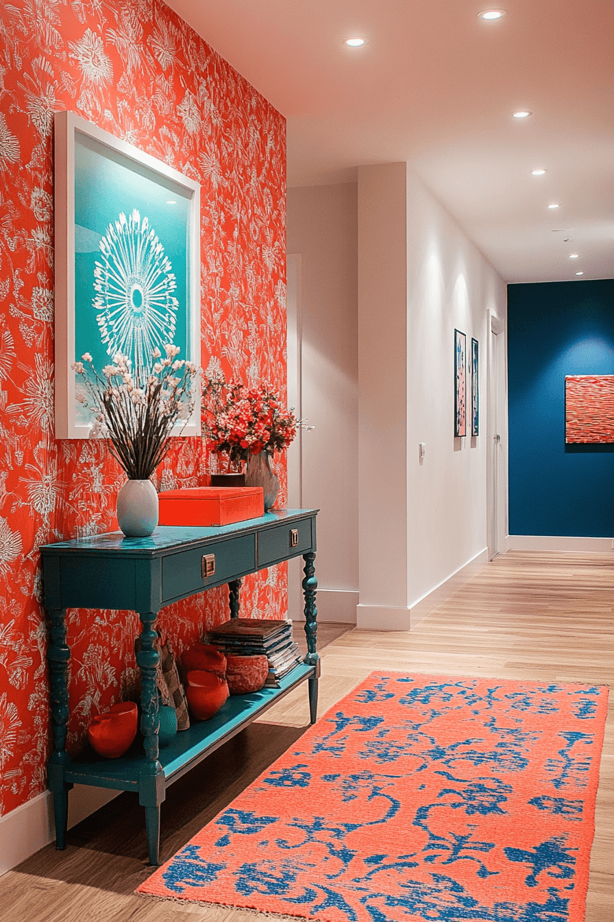 Decorated cozy corner in small apartment