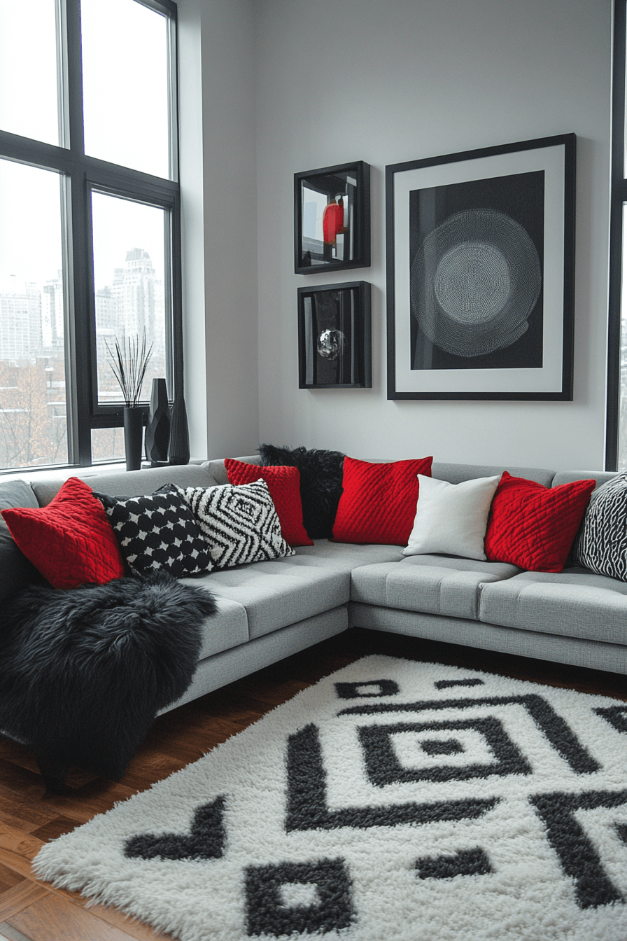 Modern furniture with bold accents