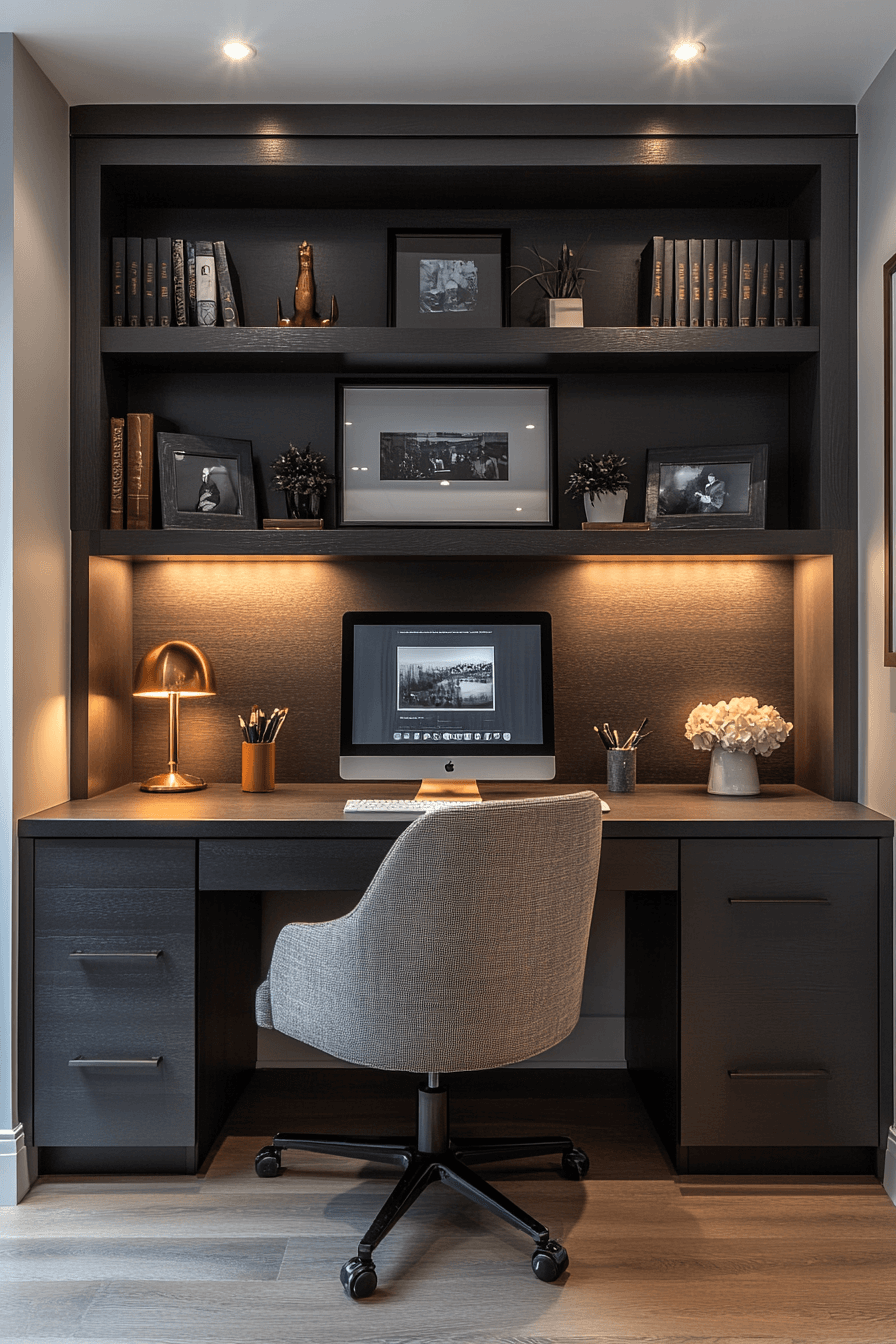 Glossy monochromatic small apartment