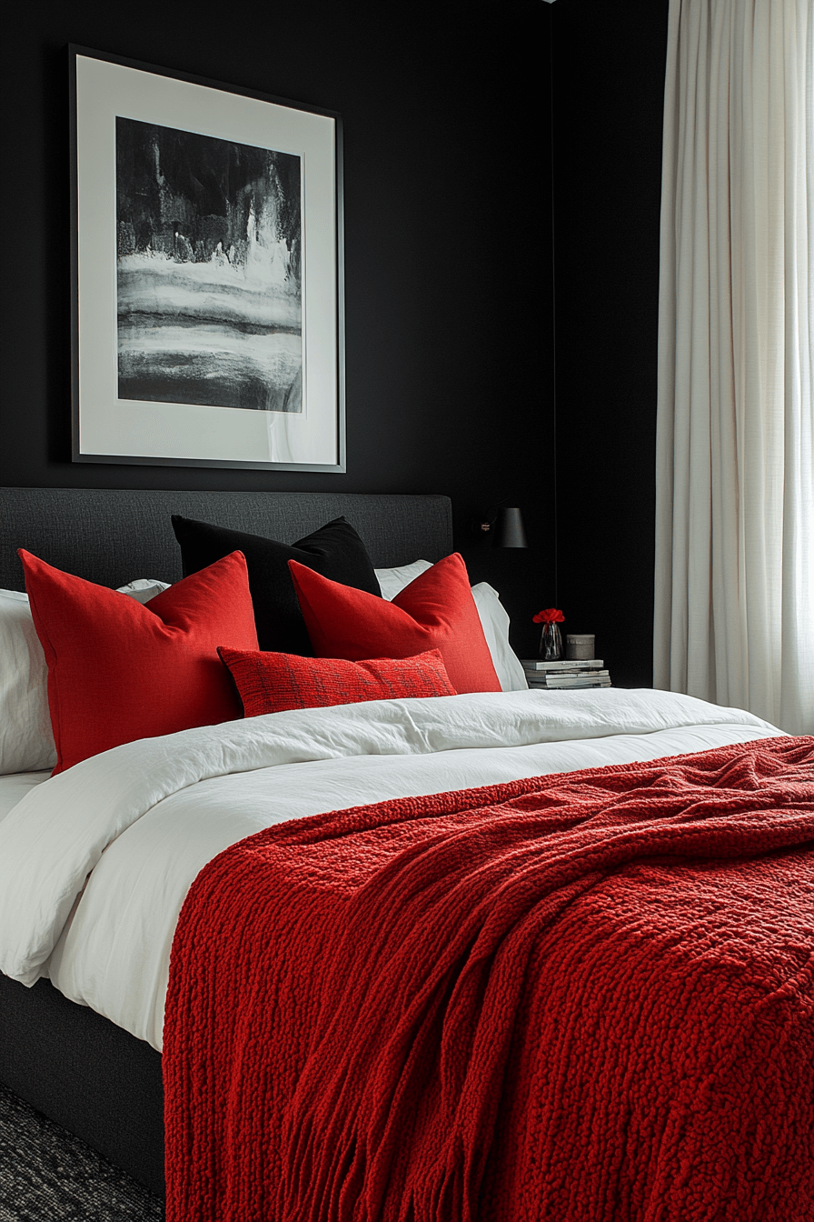 Black and white high contrast small apartment