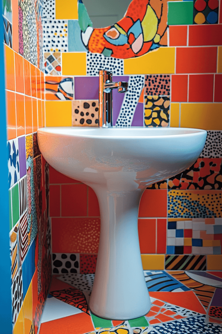 Bright multifunctional furniture in small apartment