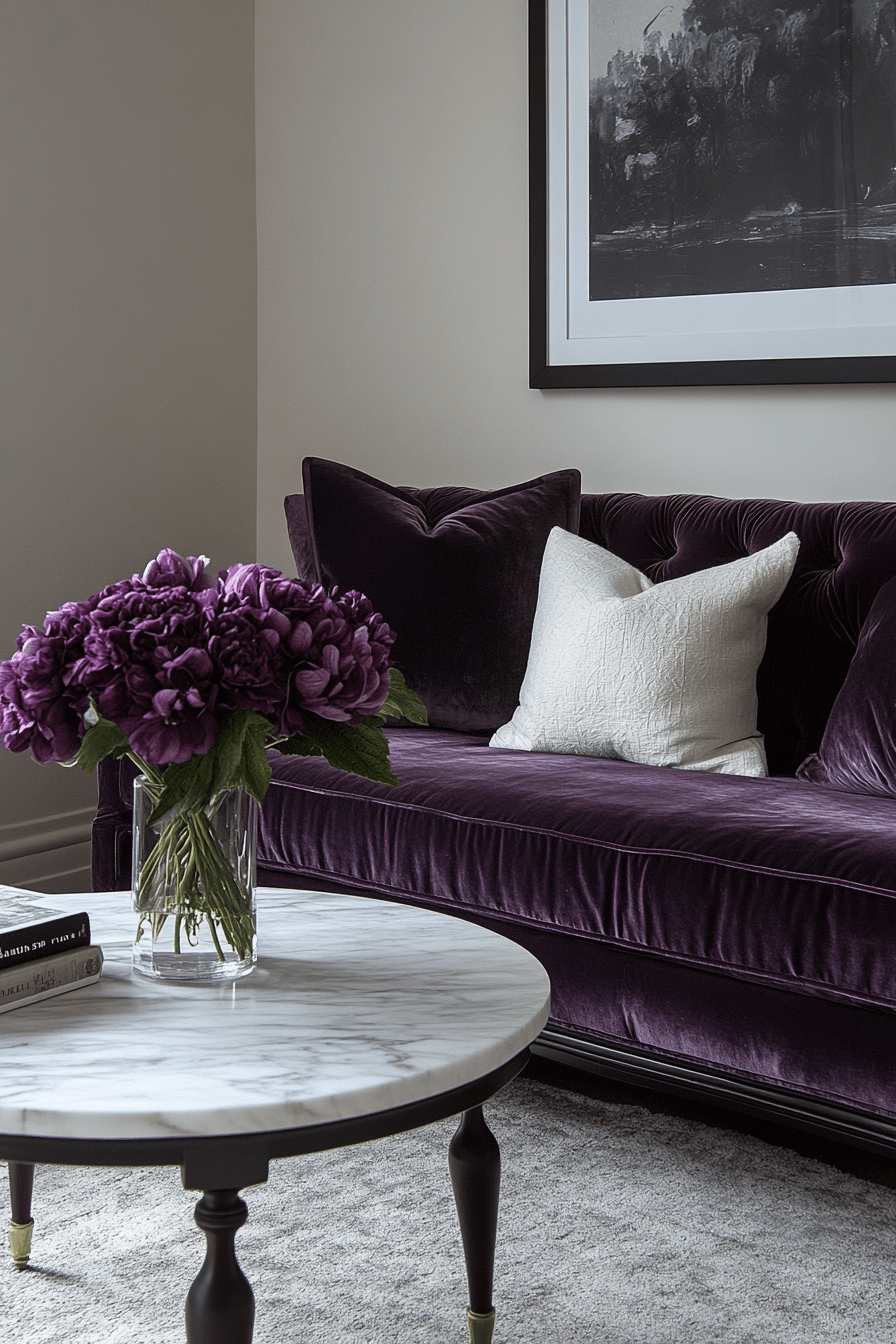 Luxurious textures and bold pieces in small apartment