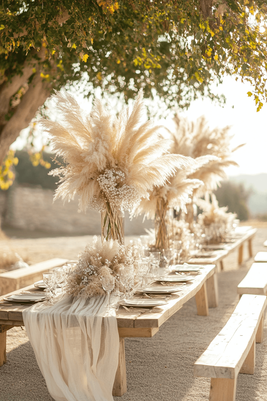Pampas Style Boho Wedding