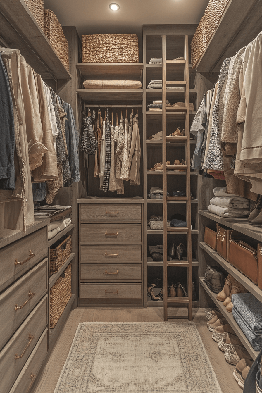 Floor to ceiling closet cabinetry