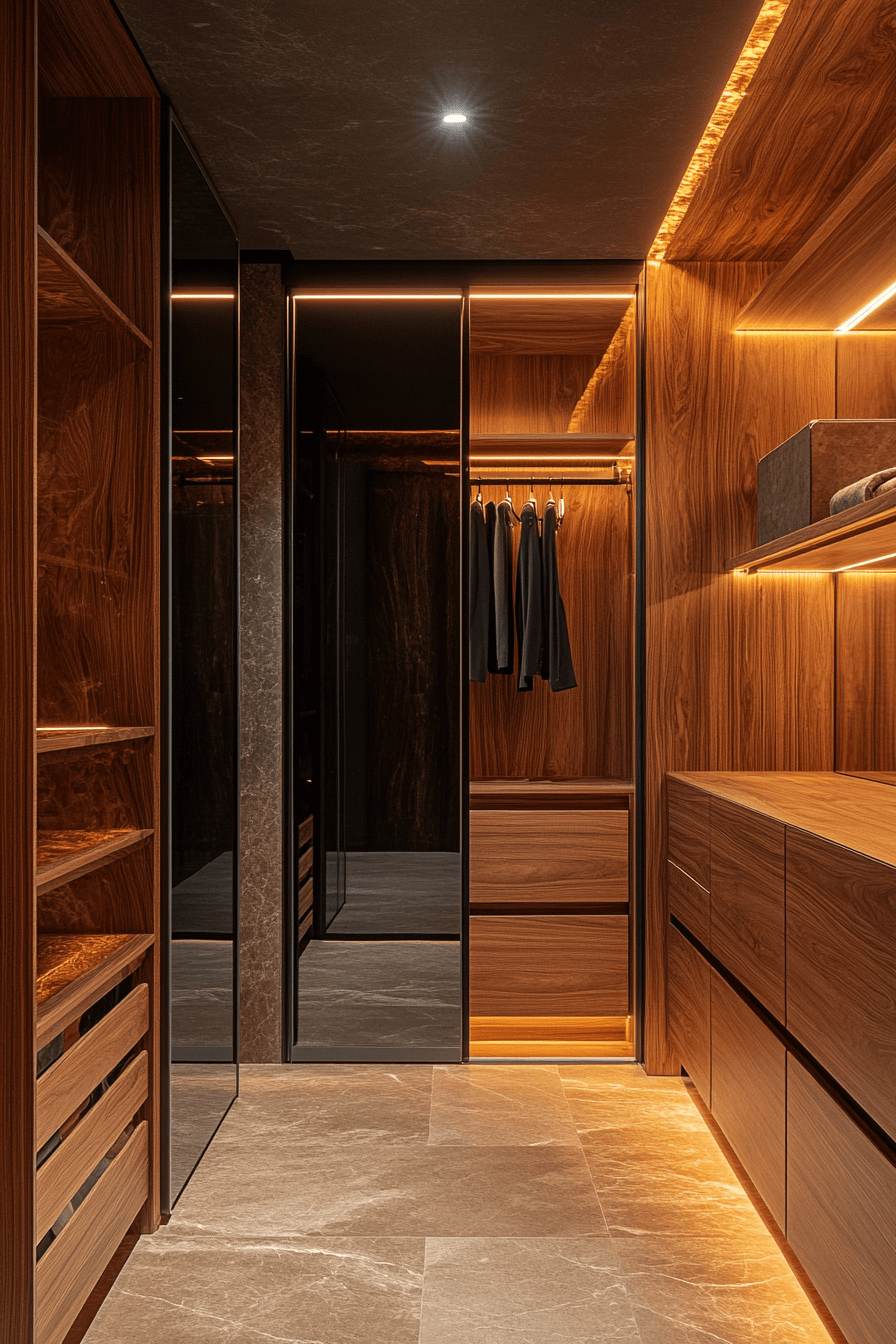 Hidden mirror in closet