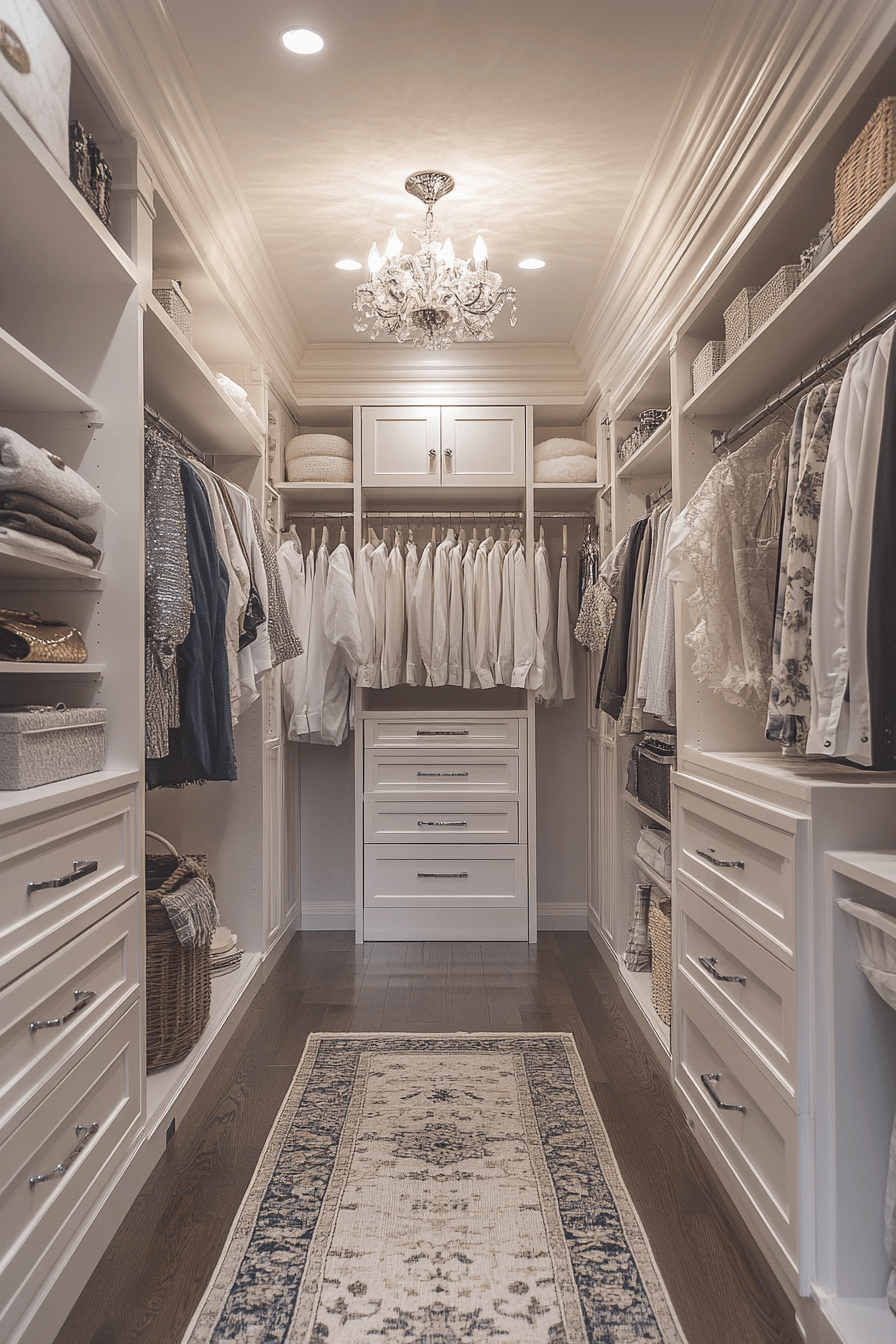 All white luxury closet