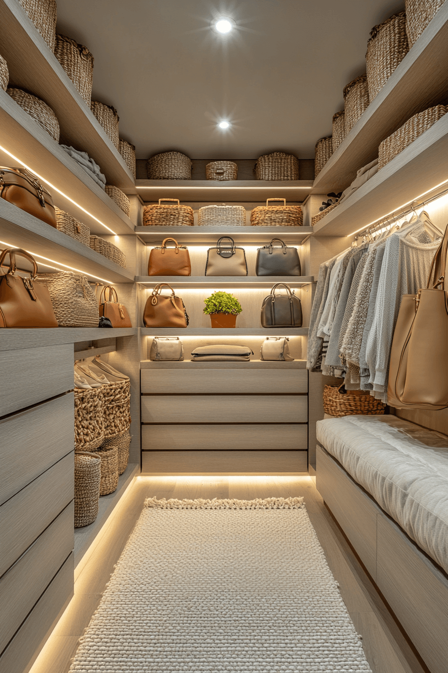 Floating shelf wardrobe design