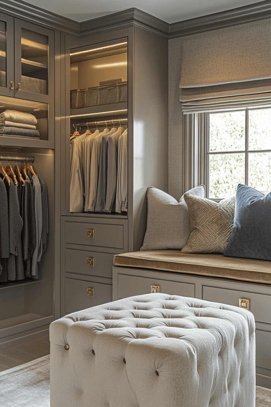 Champagne toned wardrobe finish