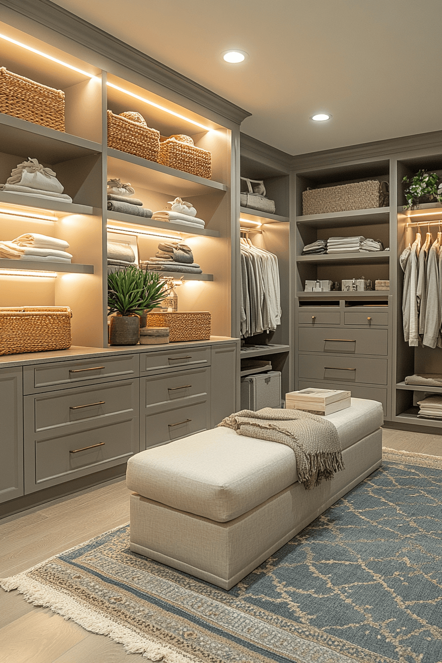 Monochrome styled closet