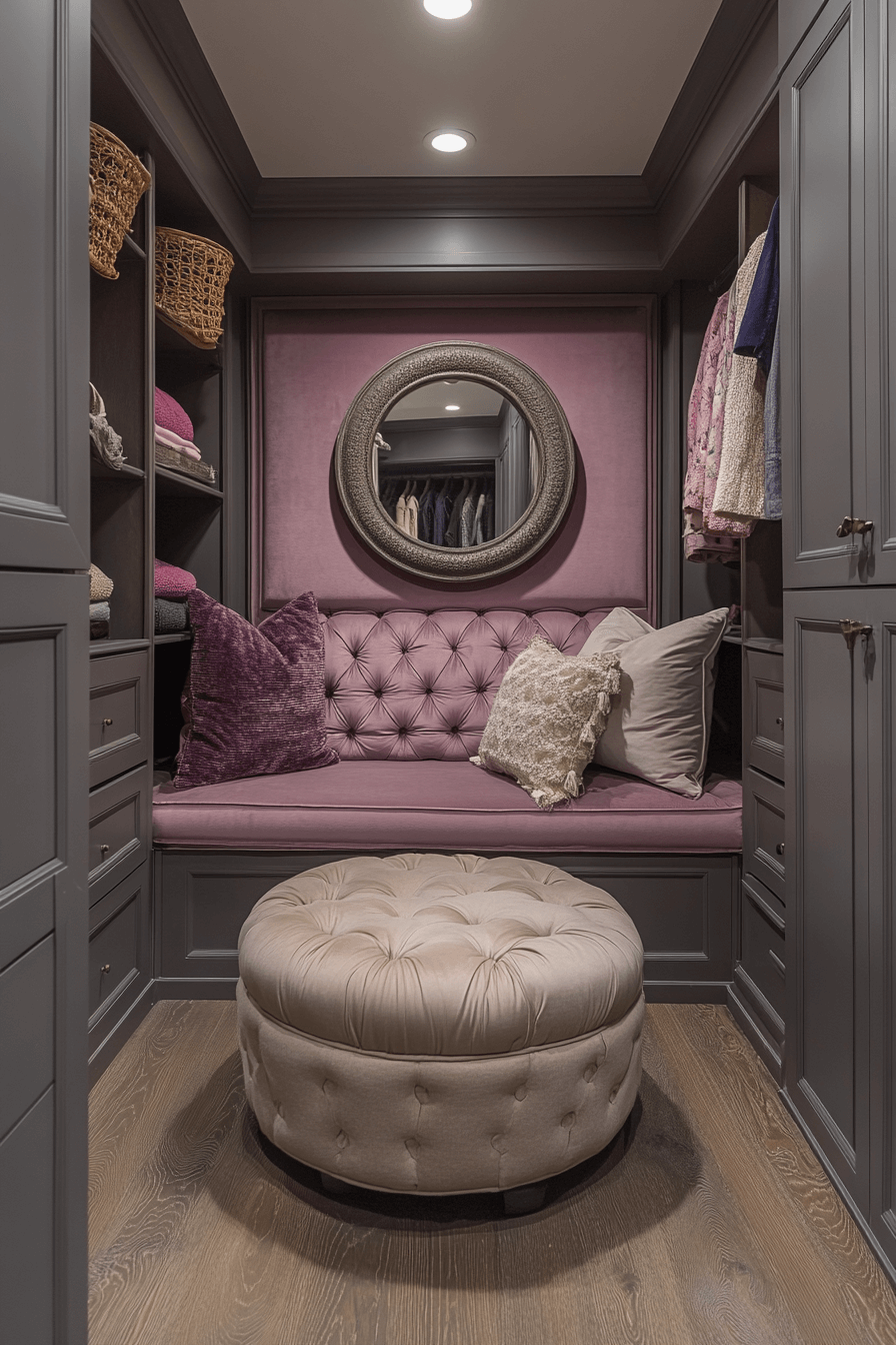 Upholstered closet wall panels