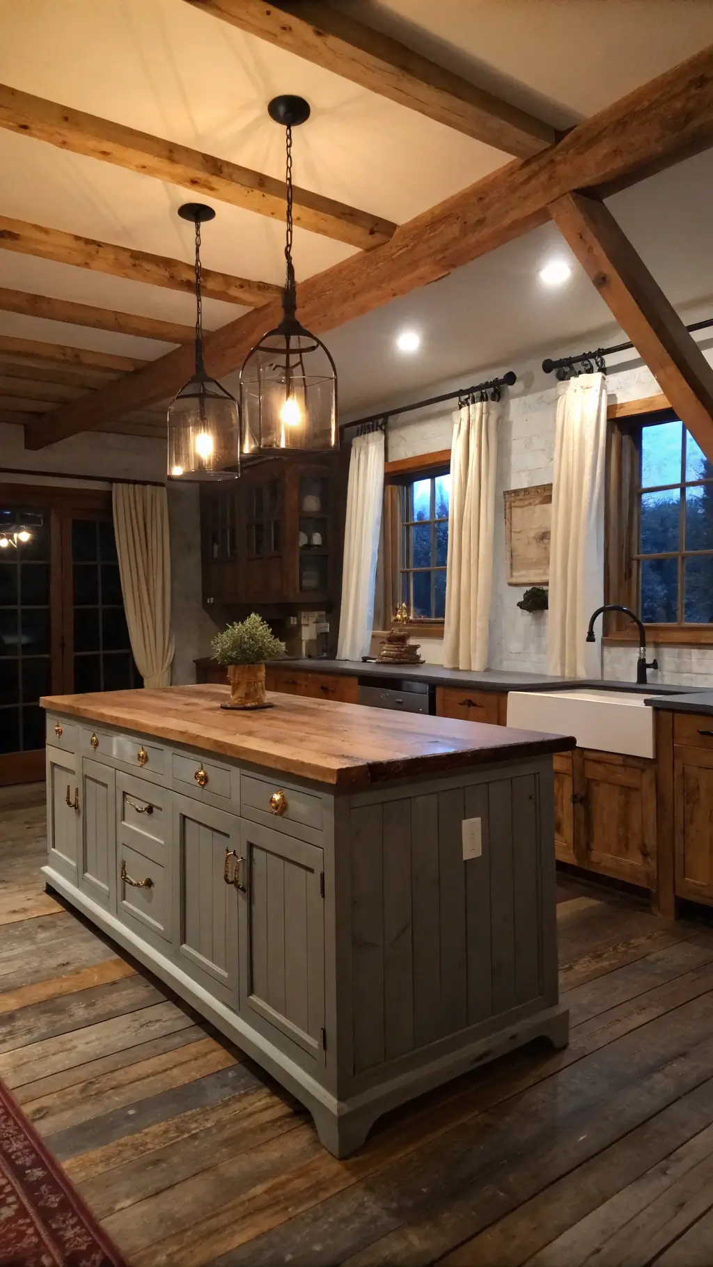 Close-up of stained wood grain