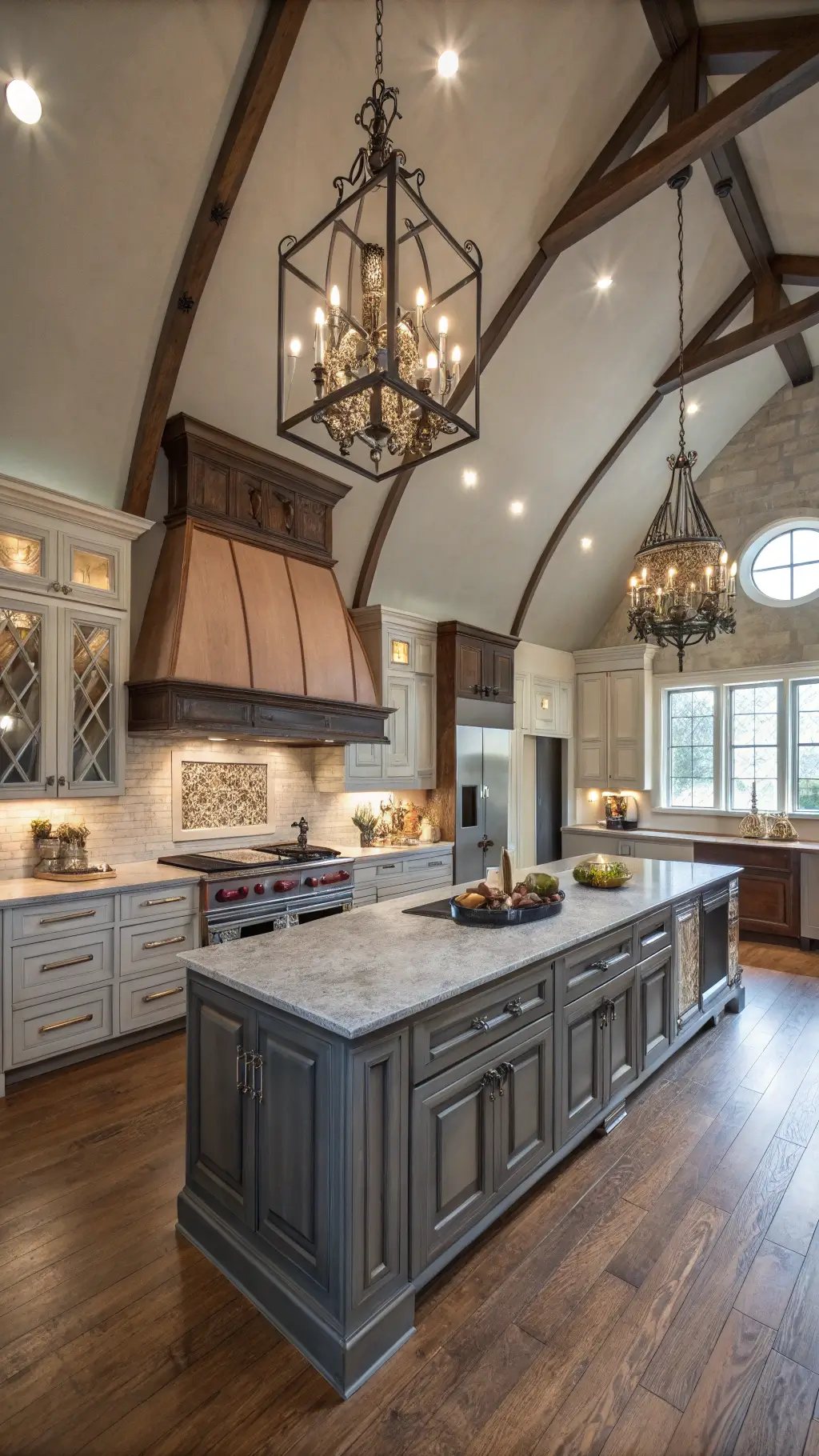Uneven stained cabinet surface
