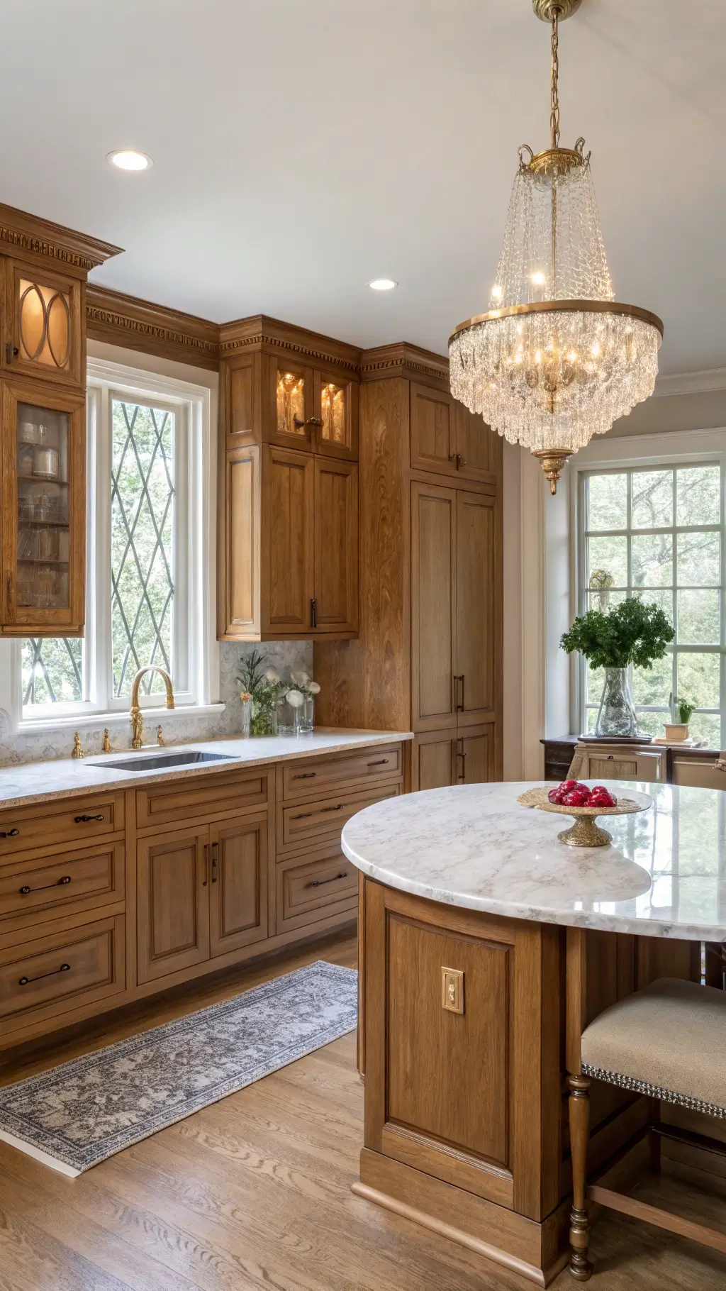 Modern stained kitchen cabinets with eco-friendly finishes