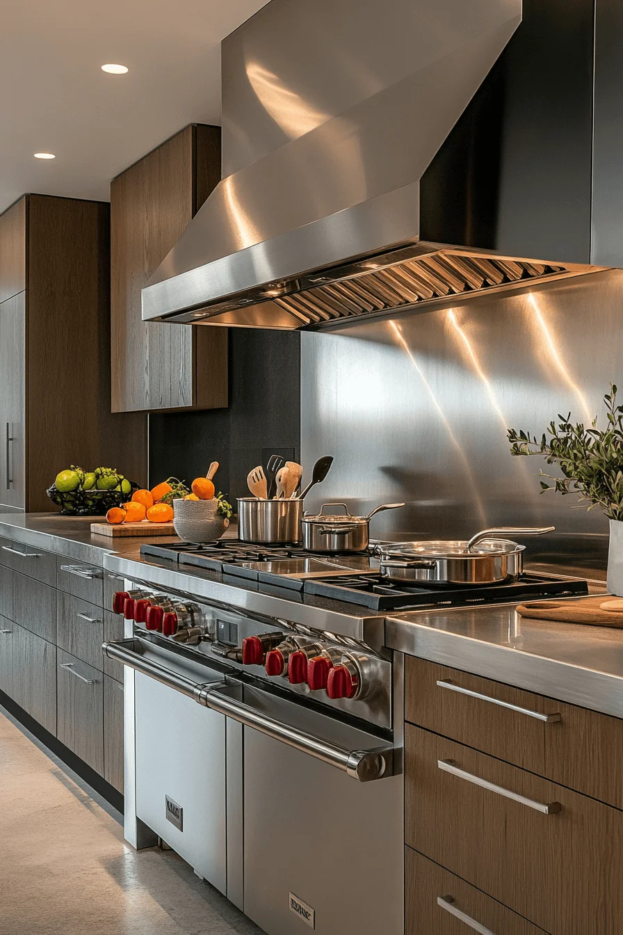 Kitchen with smart cooktop and refrigerator