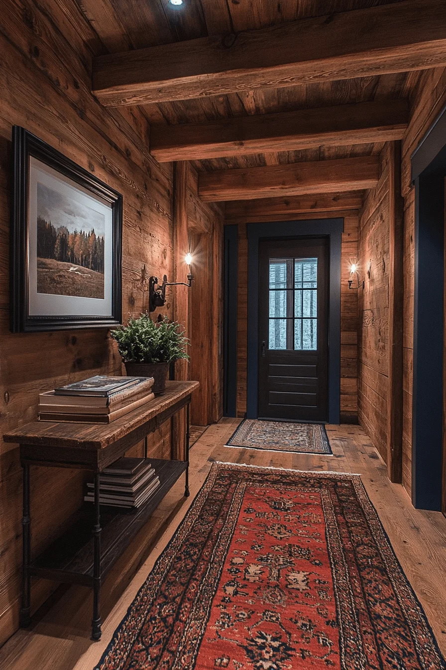 Cozy hallway with wooden finishes
