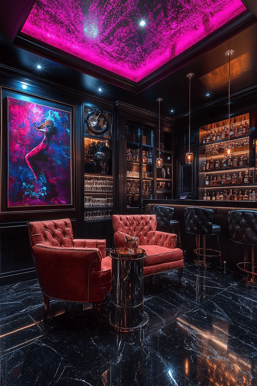 Striking black and gray dark maximalism