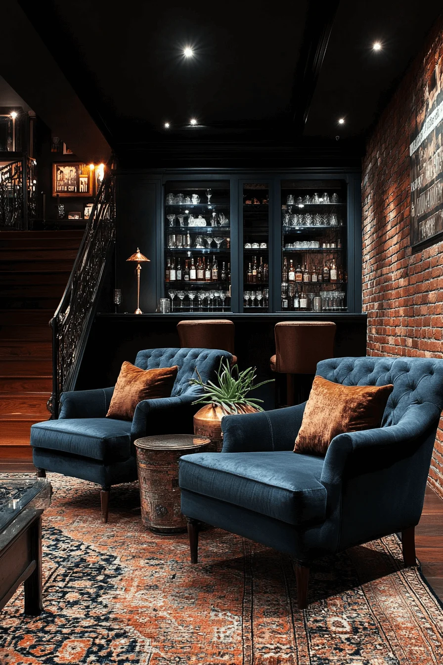 Living Room with Dark Tones