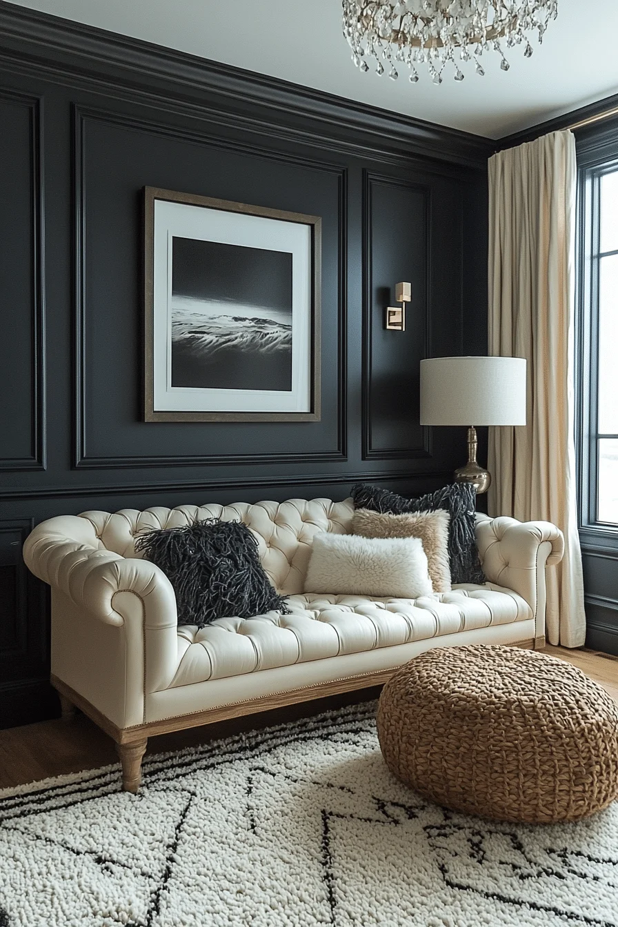Monochromatic Refinement Living Room