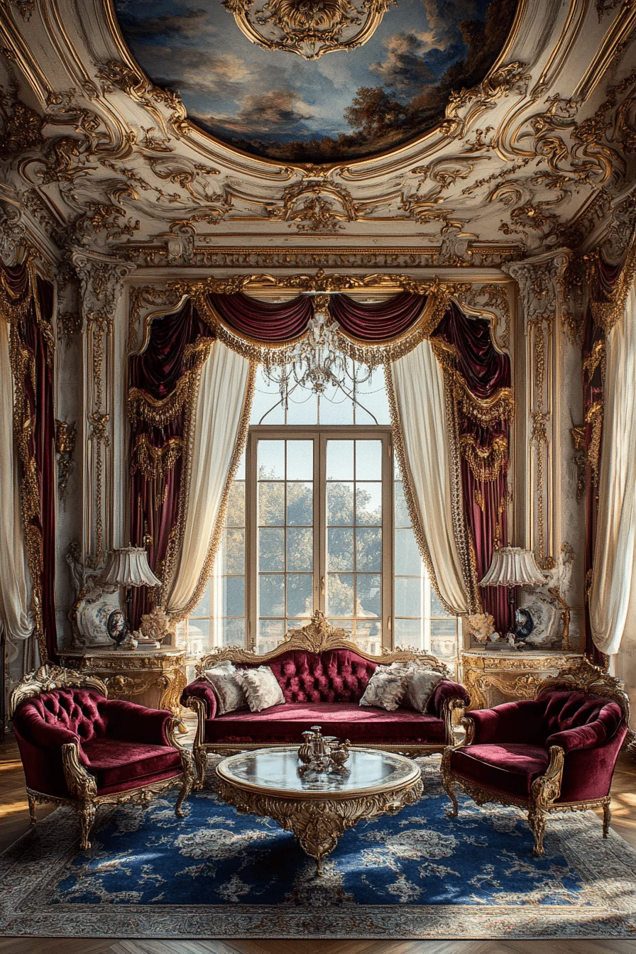 Baroque Opulence Living Room