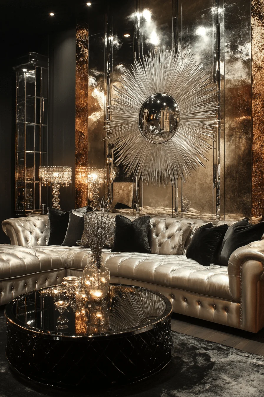 Reflective Luxury Living Room