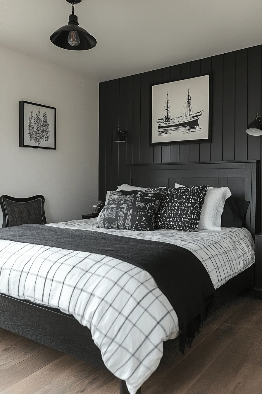 Striking Contrast Bedroom