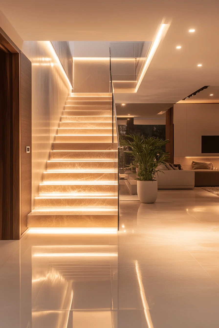 Acrylic and glass staircase design