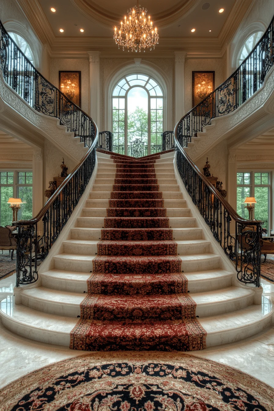 Decorative staircase with intricate details