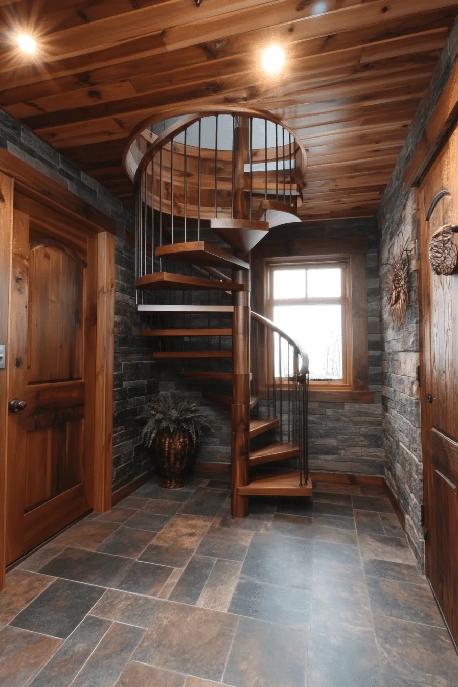 Small spiral staircase in limited space