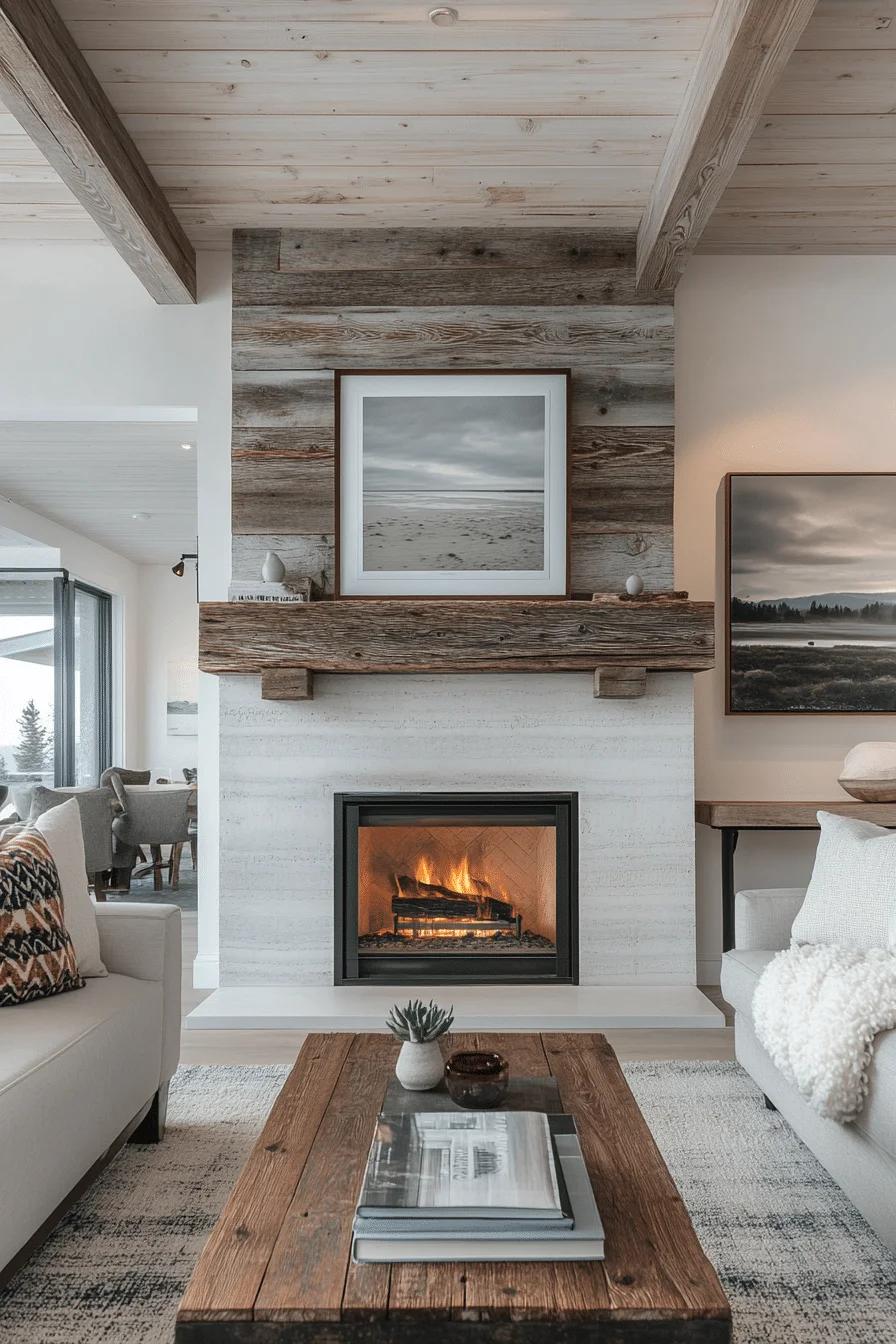 Reclaimed Wood Fireplace Mantel