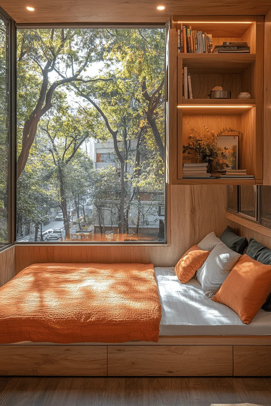 Murphy bed in small apartment