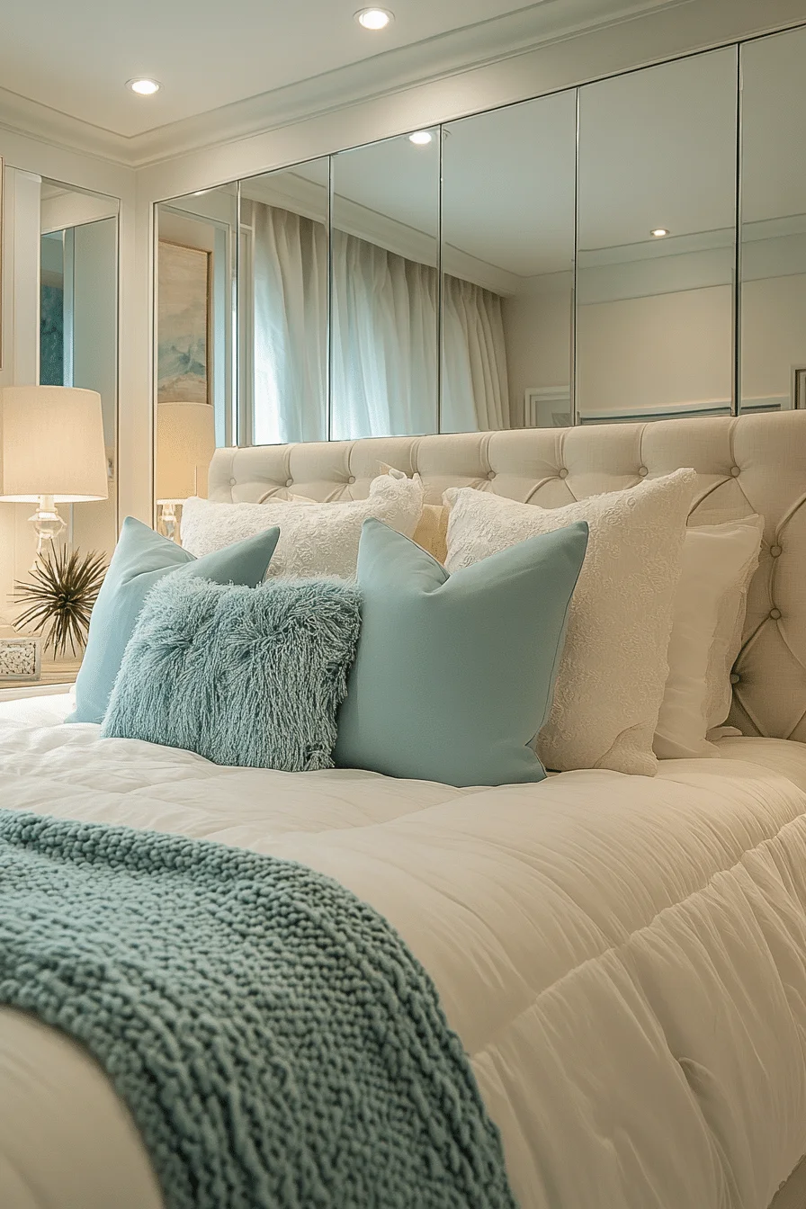 Large mirror in bedroom