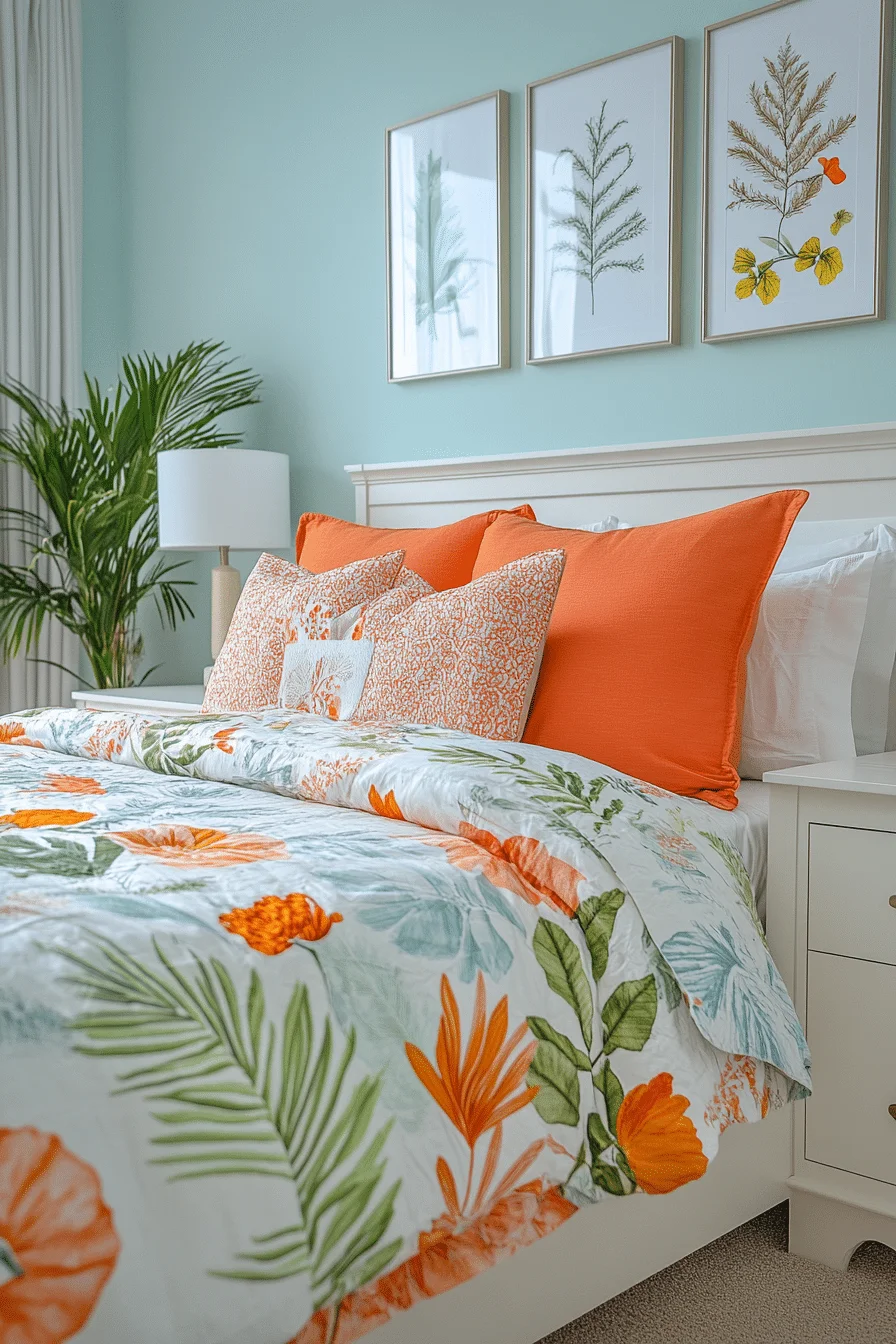 Light colored bedroom walls