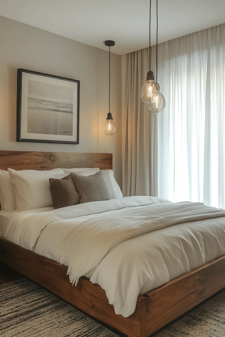 LED strip lighting in bedroom