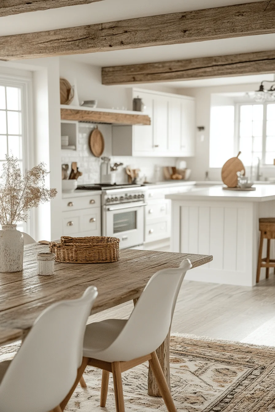 Antique white kitchen walls