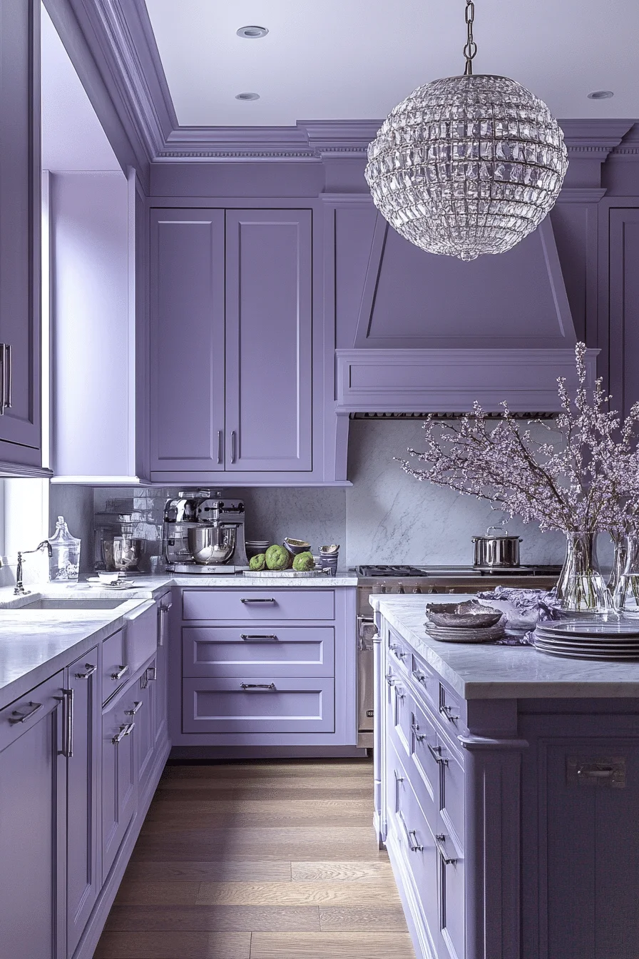 Lavender mist kitchen walls