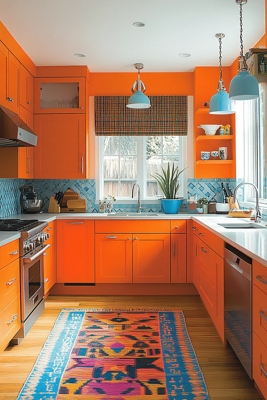 Sunset gold kitchen walls