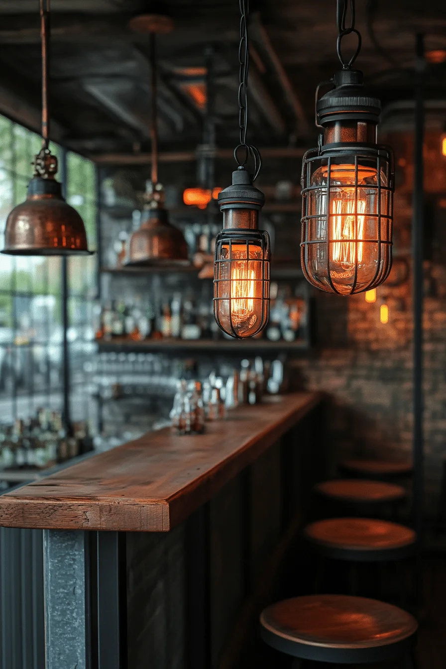 Retro industrial lighting fixtures