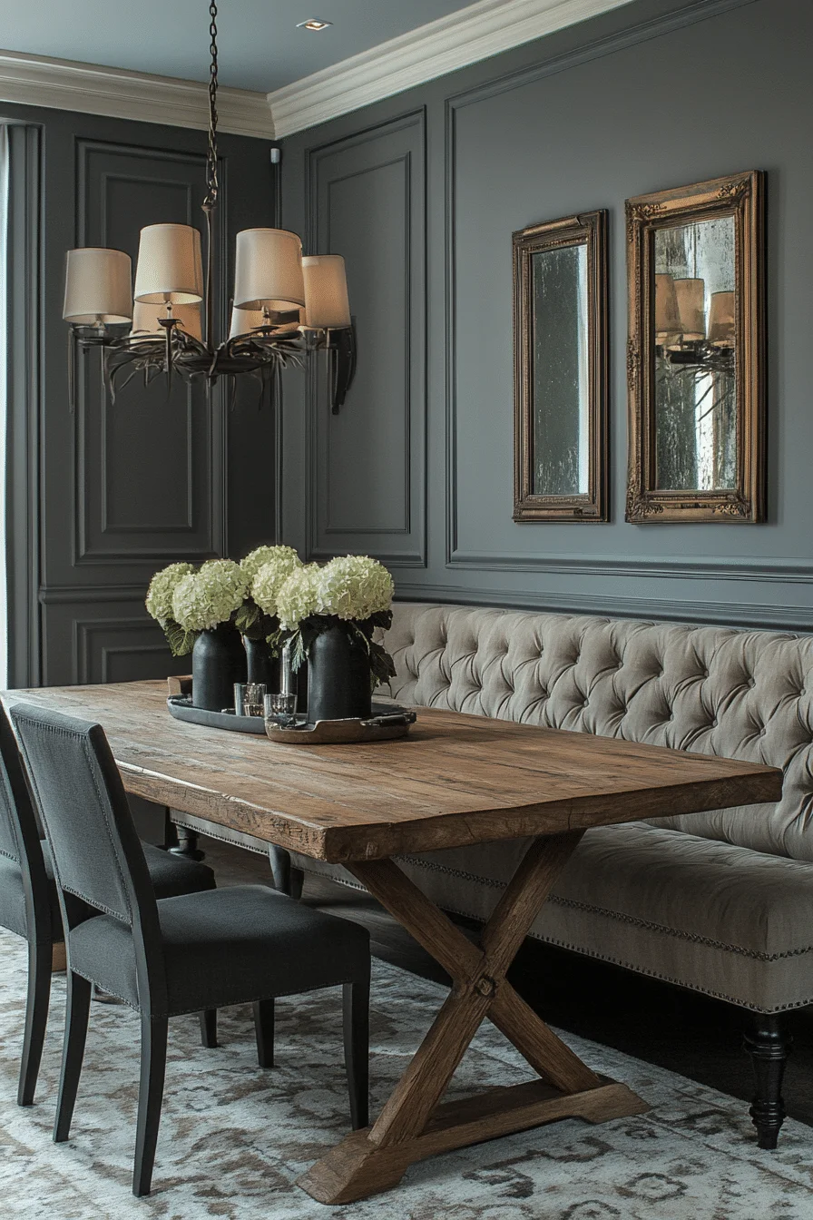 Elegant Vintage Farmhouse Living Room