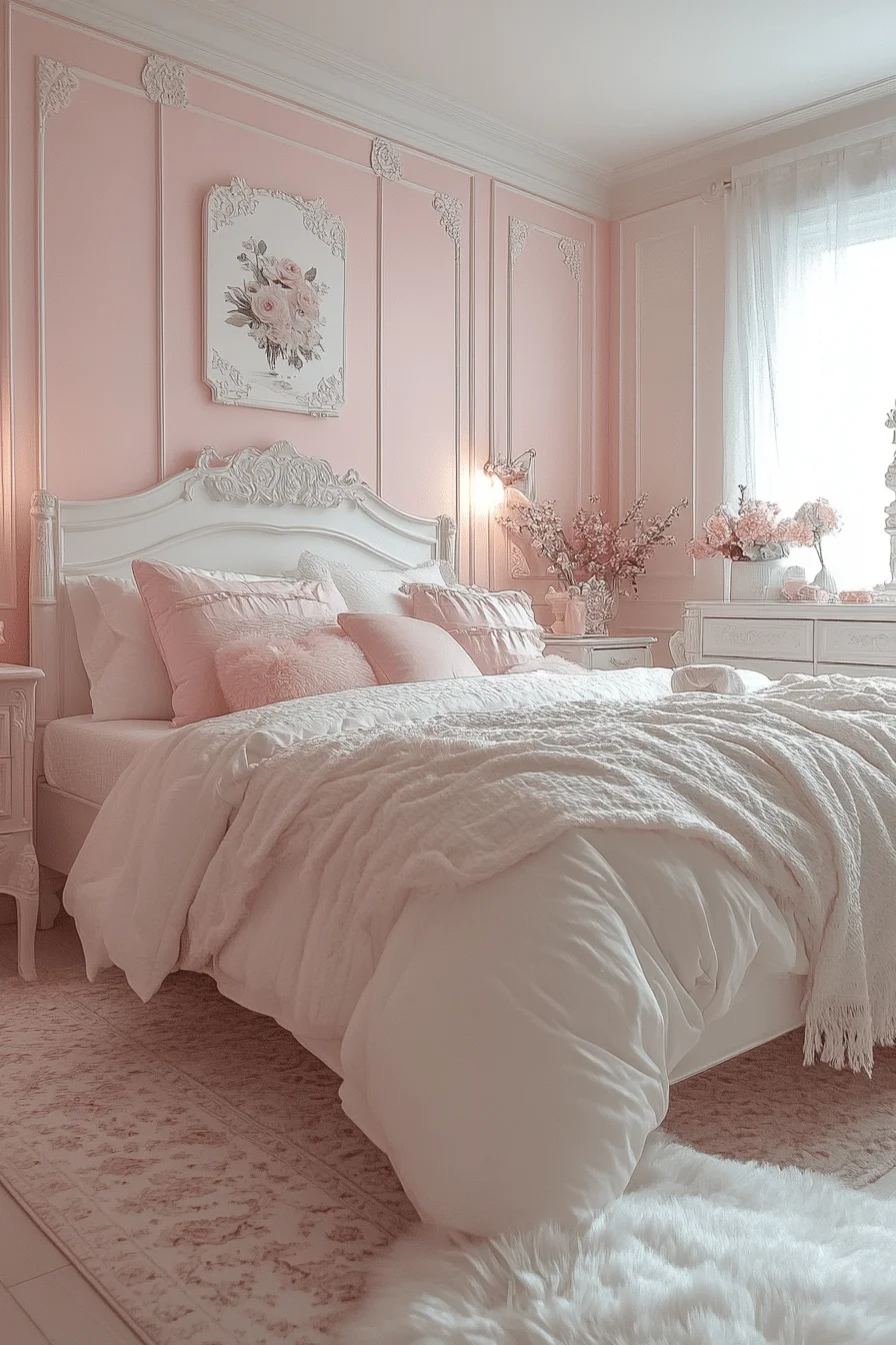 Magical Pink and White Bedroom