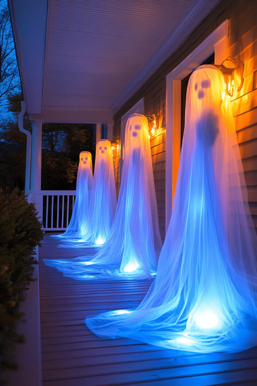 Spectral Welcome Hall Halloween Porch