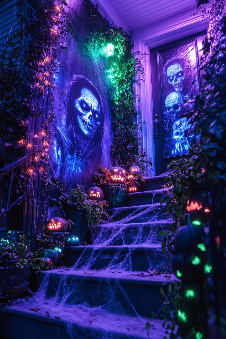 Monster Staircase Halloween Porch